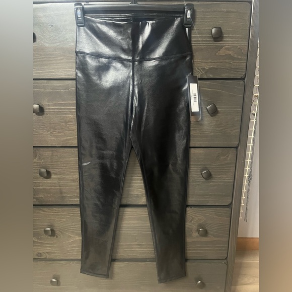 Pants - Black Faux Leather Leggings